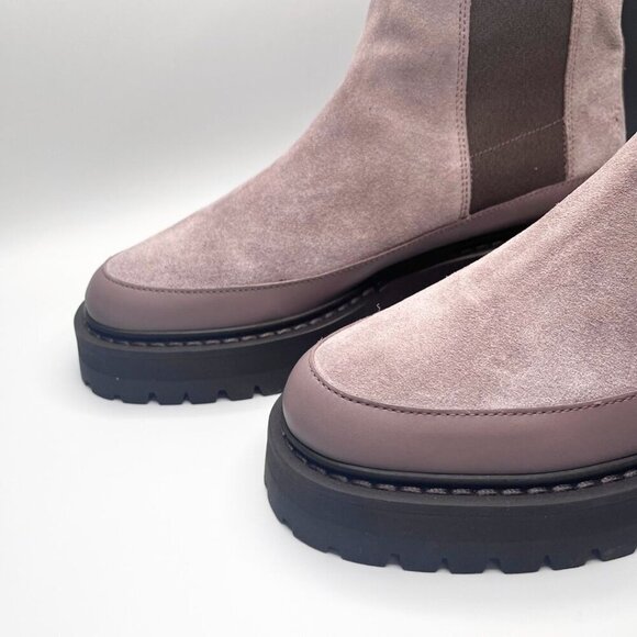 NWOT MANSUR GAVRIEL SOMA TAUPE SUEDE LUGGED SOLE ANKLE BOOTS - 8 (38) - Picture 6 of 13